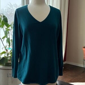 Chico's Teal V-Neck Sweater